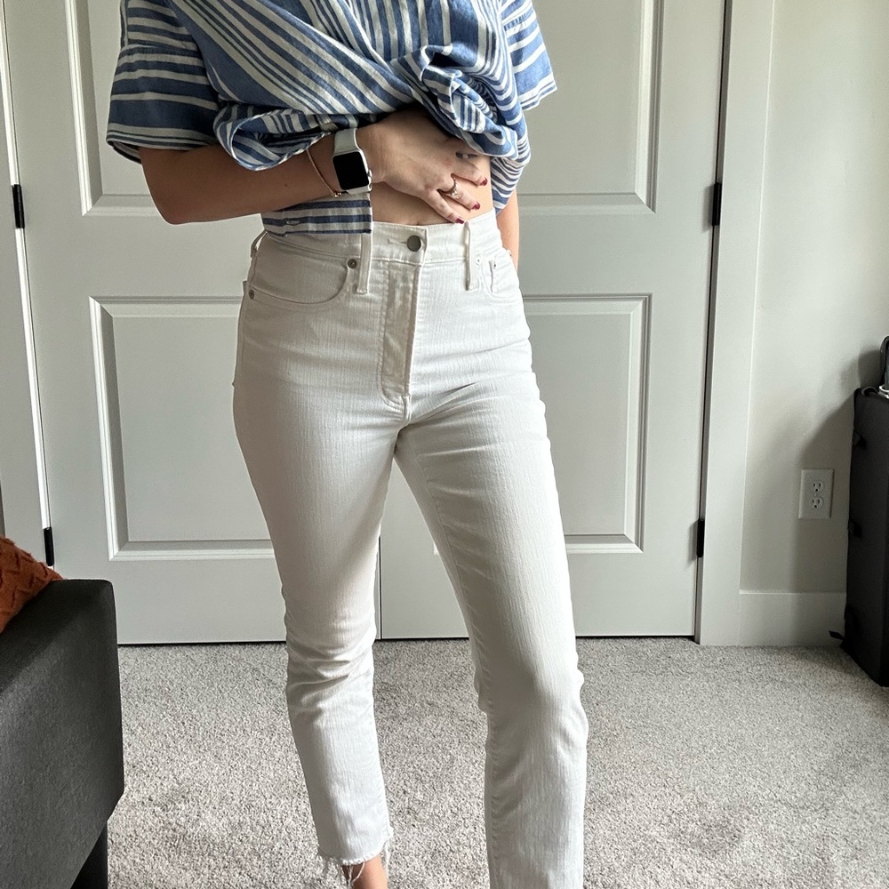 Madewell Perfect Vintage Crop Jean - white